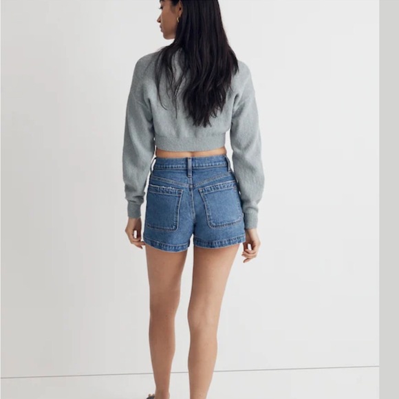 Madewell The Denim Elliot Dark Patch Pocket Jean Shorts - Picture 3 of 15